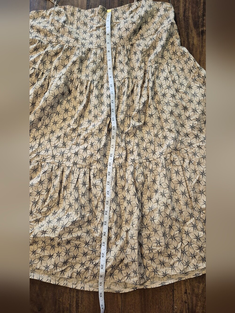 Levi's Beige Spotted Tiered 100% Cotton Mini Dress - Picture 6 of 8